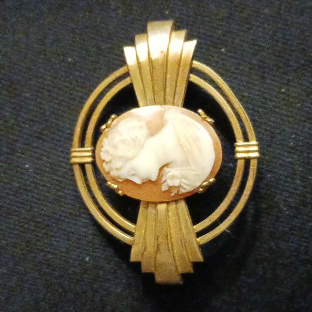Carved shell cameo